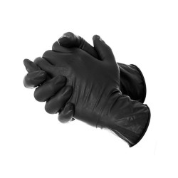 Γάντια Μαύρα μιας Χρήσης χωρίς πούδρα, 100 τεμ.