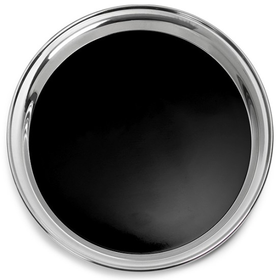 Δίσκος Αντιολισθητικός από Ανοξείδωτο Ατσάλι με μαύρο PVC 40εκ.