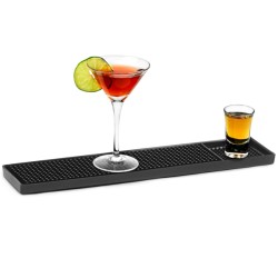 Service Bar Mat Πλαστικός μαύρος δίσκος περισυλλογής διαρροών 59x8x1εκ