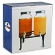 Διπλό Παραδοσιακό Γυάλινο Dispenser 10ltr με Σιδερένιο Stand