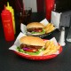 Κλασσικό Αμερικάνικο Καλάθι Σεβιρίσματος Fast Food Κόκκινο 24 x 15 εκ.