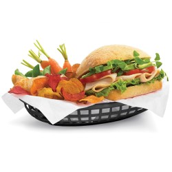 Κλασσικό Αμερικάνικο Καλάθι Σεβιρίσματος Fast Food Μαύρο 24 x 15 εκ.