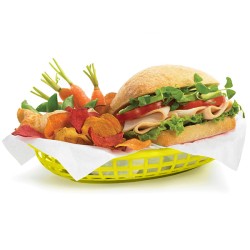 Κλασσικό Αμερικάνικο Καλάθι Σεβιρίσματος Fast Food Κίτρινο 24 x 15 εκ.