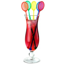 Πλαστικοί Αναδευτήρες Cocktail Ρακέτες Πολύχρωμοι (συσκευασία 50τμχ)