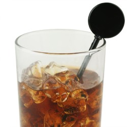 Πλαστικοί Αναδευτήρες Cocktail Swizzle Stick Disc Μαύροι (συσκευασία 250τμχ)