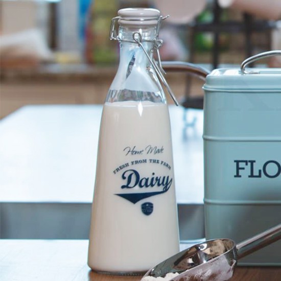 Παραδοσιακό Μπουκάλι Γάλακτος Home Made 1ltr με Καπάκι Clip Top