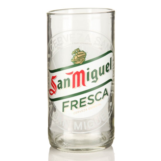 Χειροποίητο Ποτήρι από μπουκάλι μπύρας San Miguel 330ml συσκευασία 2 τμχ