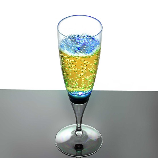 Ποτήρι Σαμπάνιας πλαστικό με LED που φωτίζει όταν γεμίζει 150ml