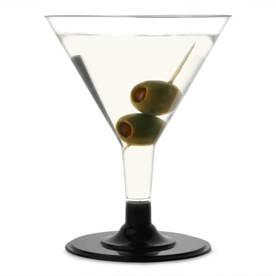 Ποτήρι Martini Πλαστικό Αναλώσιμο Μαύρο 150ml