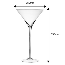 Τεράστιο Χειροποίητο Γυάλινο Ποτήρι Martini  LSA 7.5lt