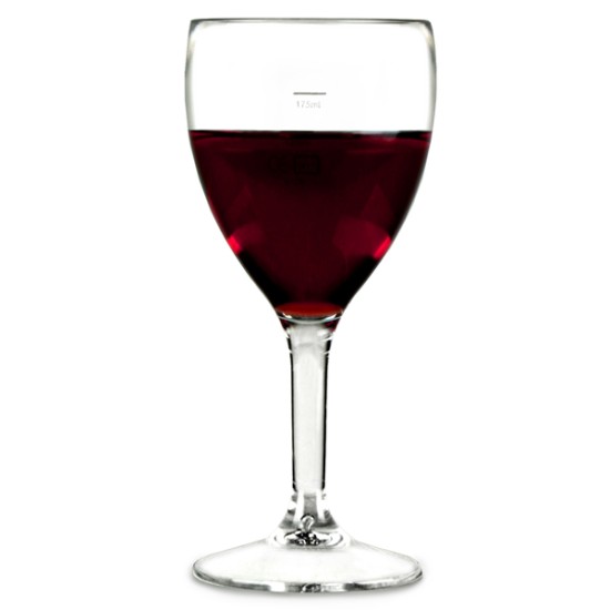 Ποτήρι Κρασιού Elite Premium Reusable Πλαστικό 255ml (LCE at 125ml & 175ml)