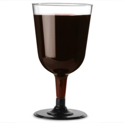 Ποτήρι Κρασιού Αναλώσιμο Μαύρο 240ml