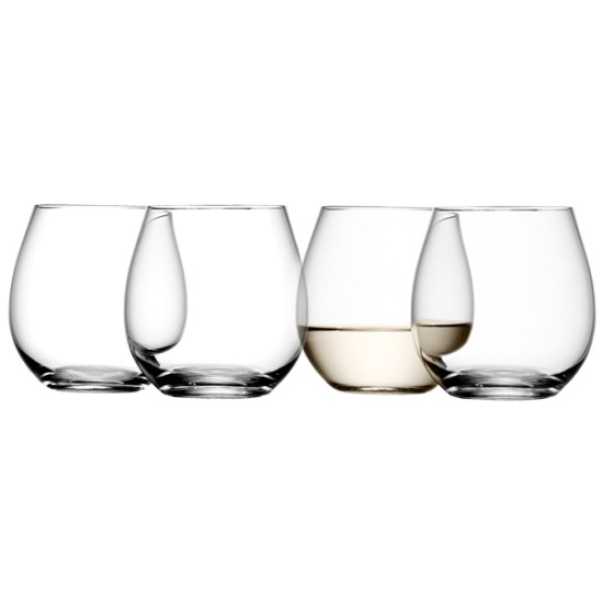 Ποτήρι Κρασιού Χειροποίητο LSA Stemless White 370ml (πακέτο με 4)