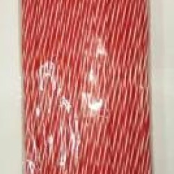Τεράστια Καλαμάκια Ριγέ Κόκκινα-Λευκά Πλαστικά (συσκευασία 100τμχ)