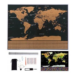 Παγκόσμιος Χάρτης Ξυστό 82 x 59 cm με Σημαίες SPM 9410