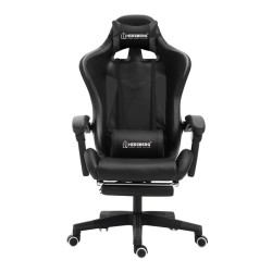 Καρέκλα Gaming με Υποπόδιο Χρώματος Μαύρο Herzberg HG-8080BLK